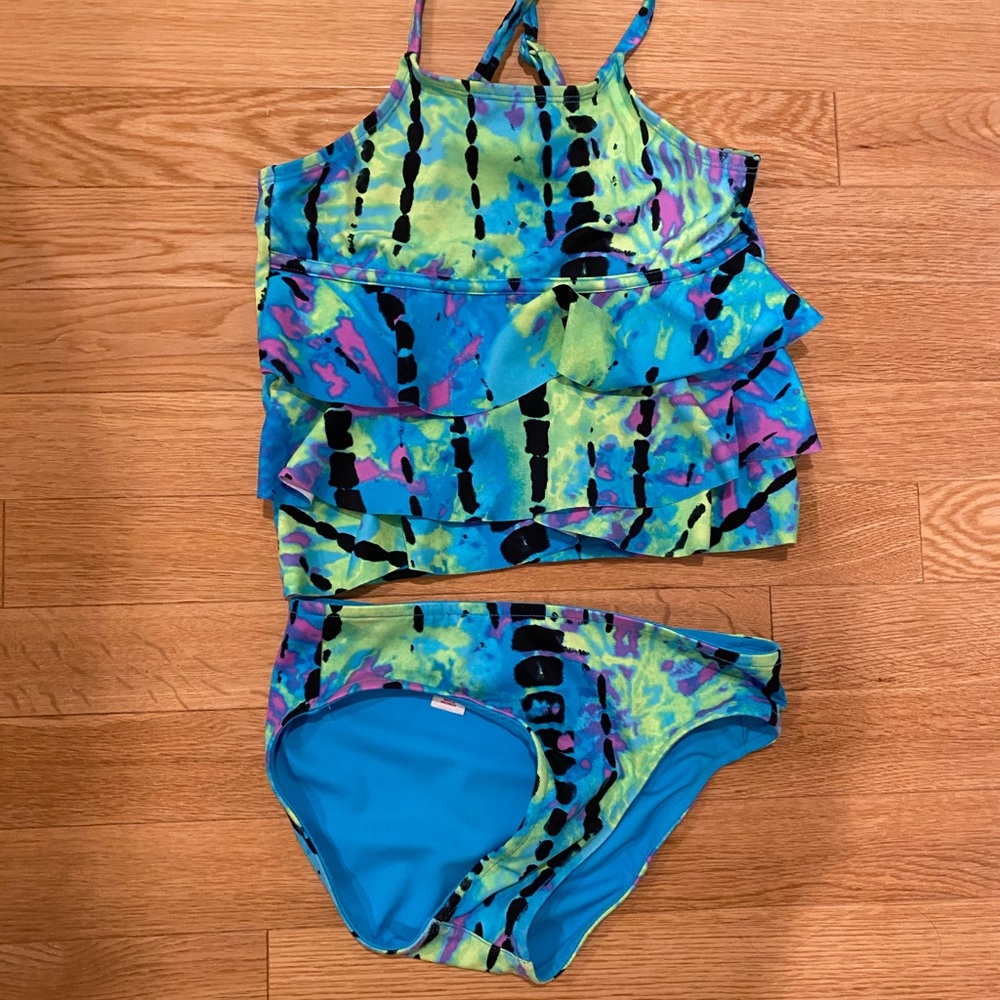 Justice tie dye tankini